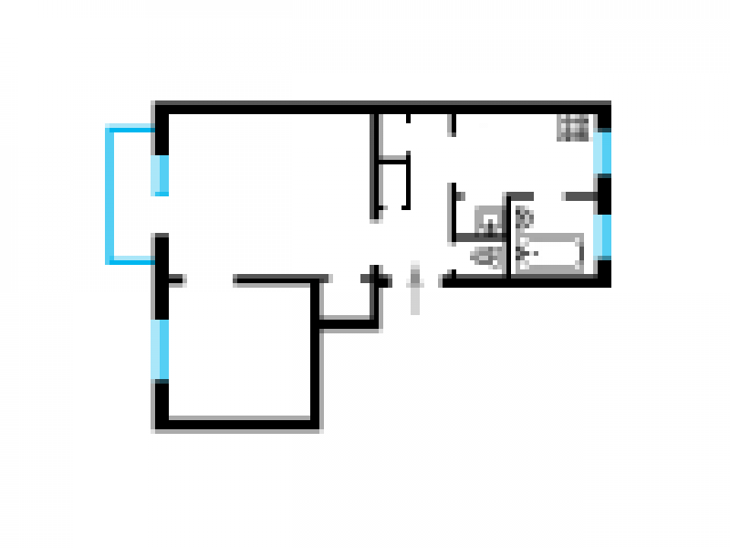 Предлагается 2-комнатная квартира общей площадью - 45.5 м2 на Лесном массиве