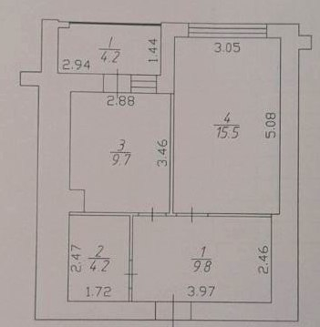 1 кімнатна квартира 43 м2. Масани,вул Незалежності 21. Сертифікат. Фото - 14