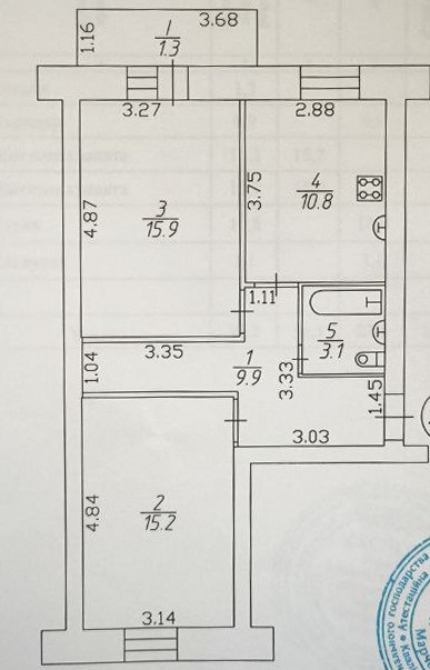 Простора 2 кімнатна квартира 56 м2 з автономним опаленням. Масани. Фото - 12