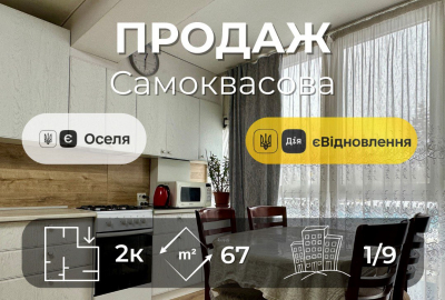 Затишна 2 кімнатна квартира 67м2,новобудова,авт.опал.ремонт+меблі