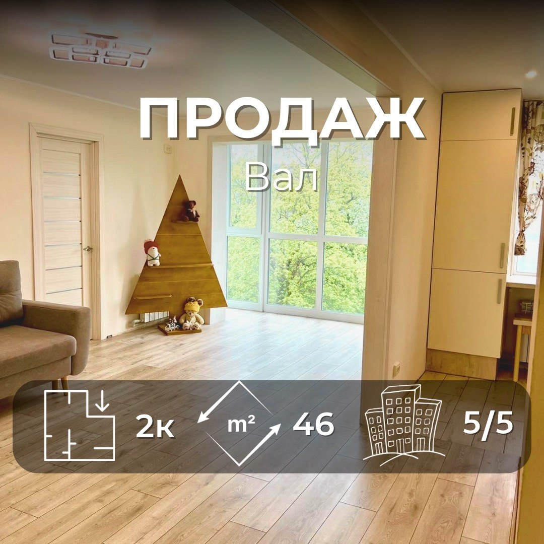 Продаж двокімнатної квартири на Валу з чудовим ремонтом та меблями. Фото 1