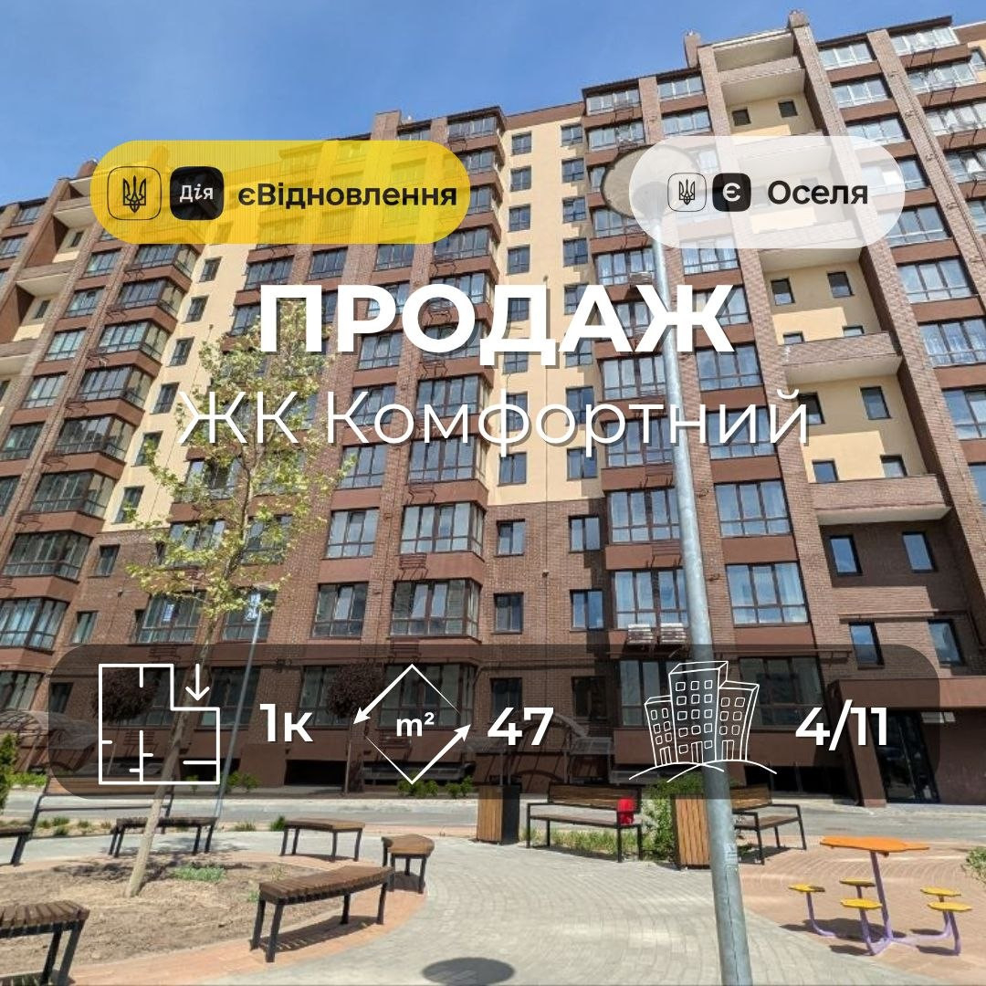 Простора та світла 1-кімнатна квартира р-н Масани у сучасному ЖК «Комфортний». Фото 1