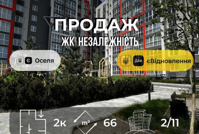 Простора 2-кімнатна квартира у сучасному ЖК «Незалежність»