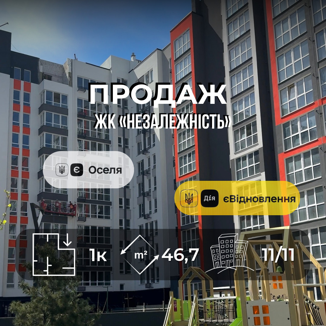 Однокімнатна квартира, 46,7 м2, ЖК "Незалежність", р-н Масани, доступні всі програми. Фото 1