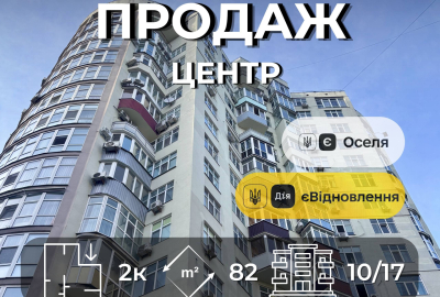 2-кімнатна квартира, 82 м² з меблями - технікою та ремонтом Новобудова єОселя єВідновлення