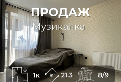 Продається сучасна 1на квартира в цегляному будинку, Музикалка